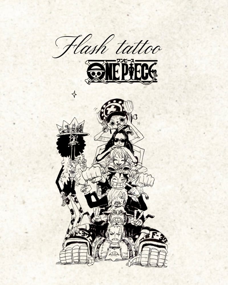 One Piece flash tattoo collection